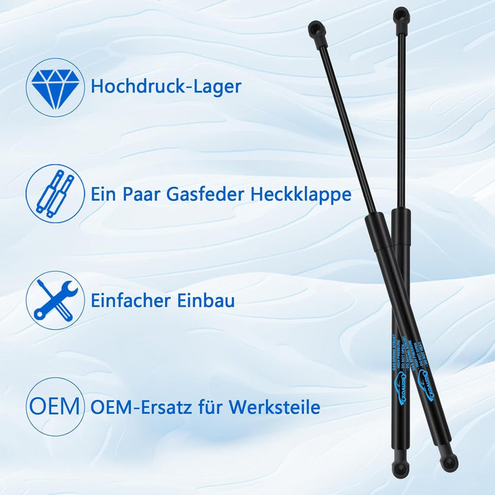 2x Heckklappendämpfer für Peugeot 307 (3A/C) Schrägheck 2000–2011 Gasdruckdämpfer Gasfeder Heckklapp