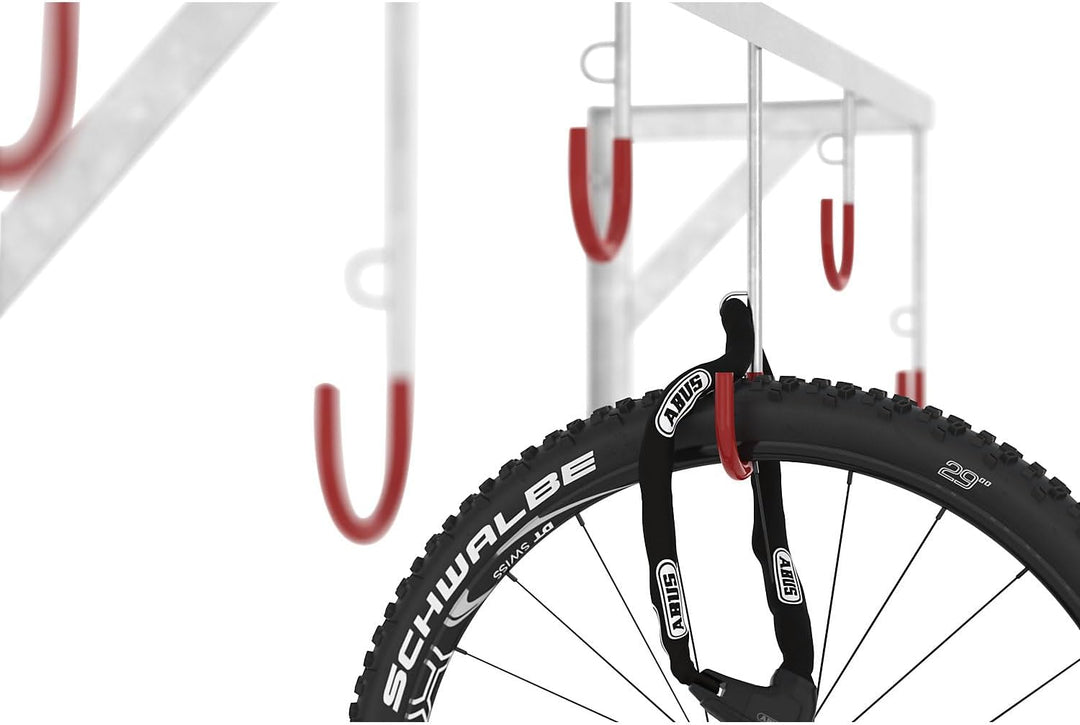 Fahrradständer - Reihen-Hängeparker Modell 3874 mit 4 Einstellplätzen - Wandmontage