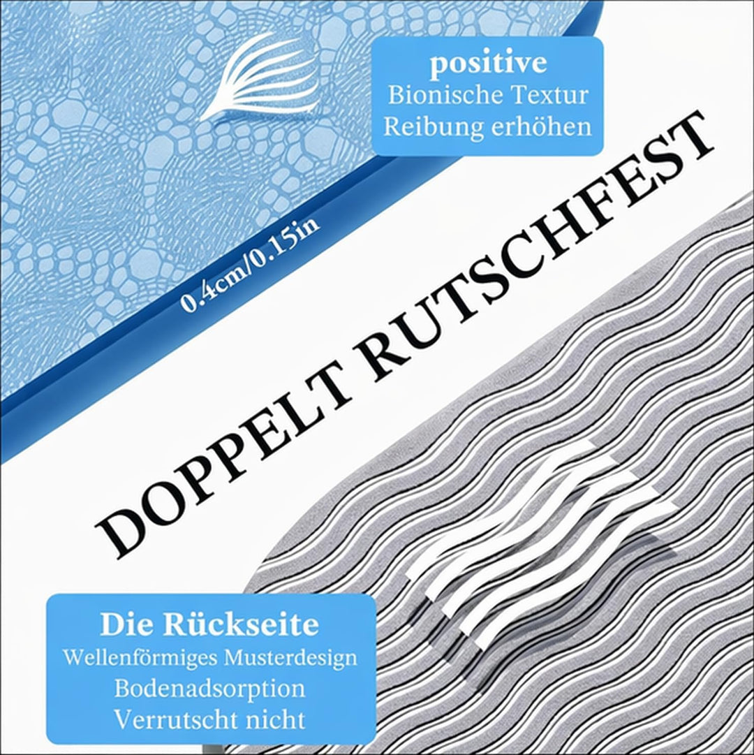 Yogamatte, Klappbare Yogamatte,183 x61x0.4 cm Reiseyogamatte Rutschfest, Tragbare Fitnessmatte mit T