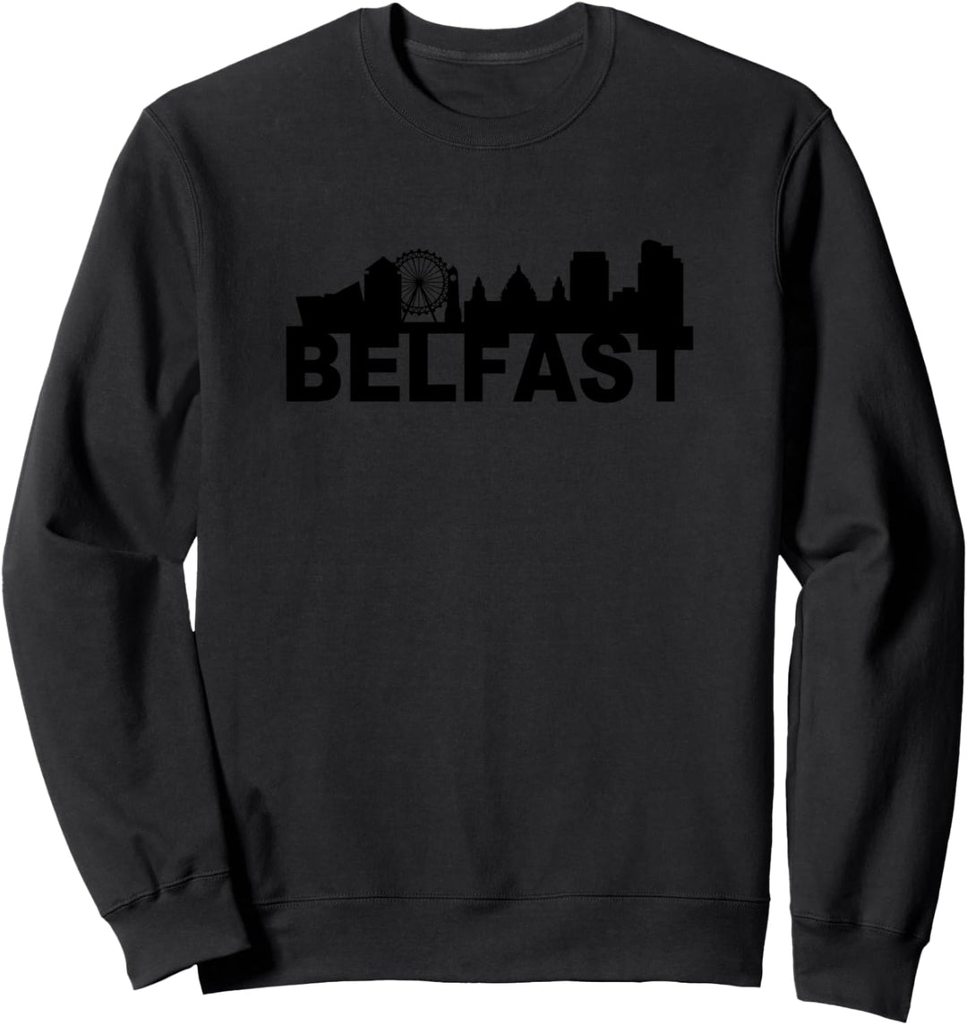 Belfast Nordirland UK City Skyline Silhouette Outline Sweatshirt