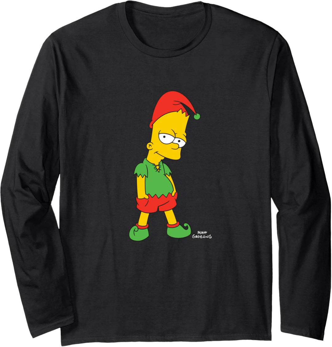 The Simpsons Bart Simpson Elf Bart Holiday Langarmshirt