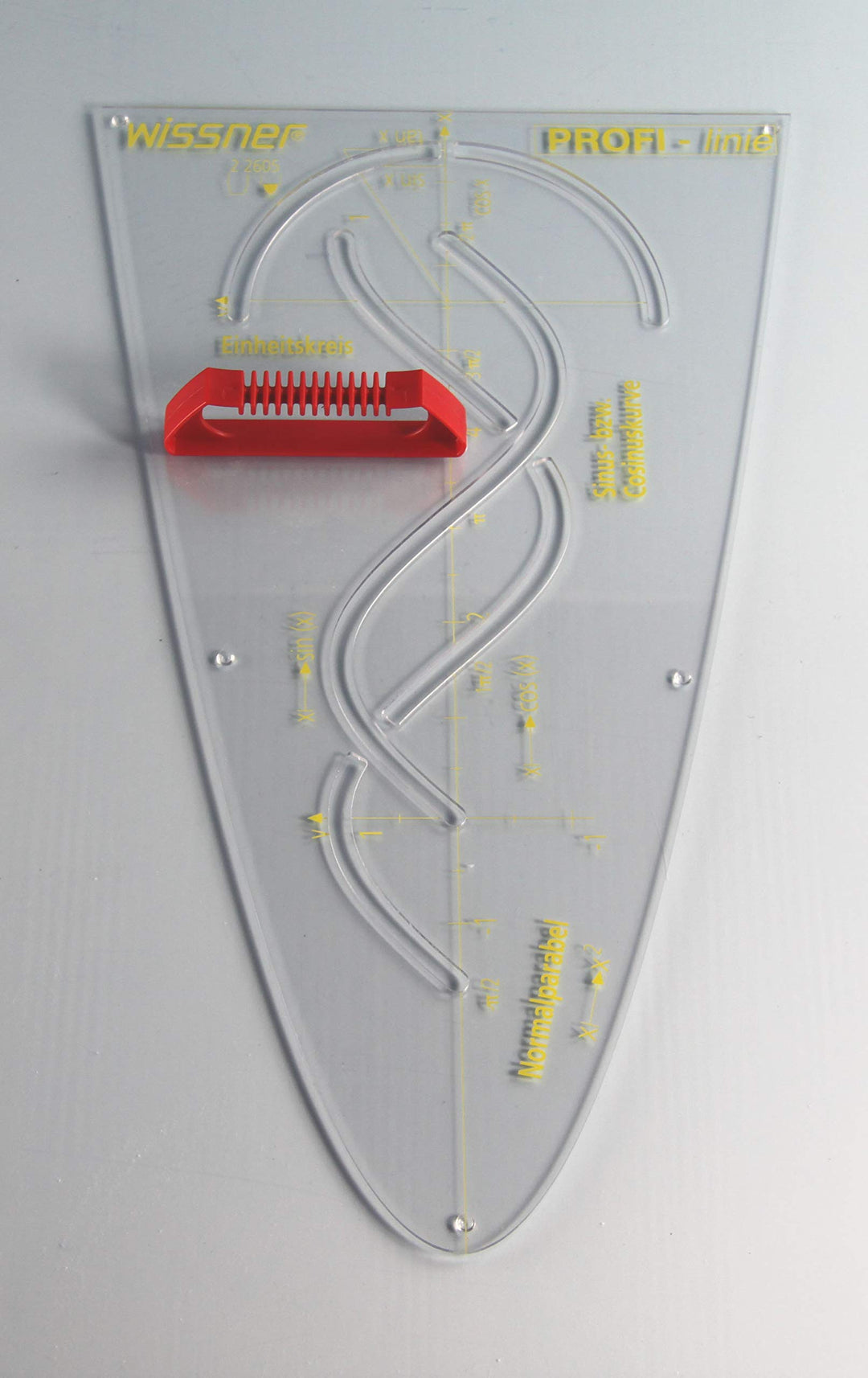 WISSNER 162650.000 aktiv Lernen-Profi-Parabelschablone 50 cm-RE-Plastic, Mehrfarbig