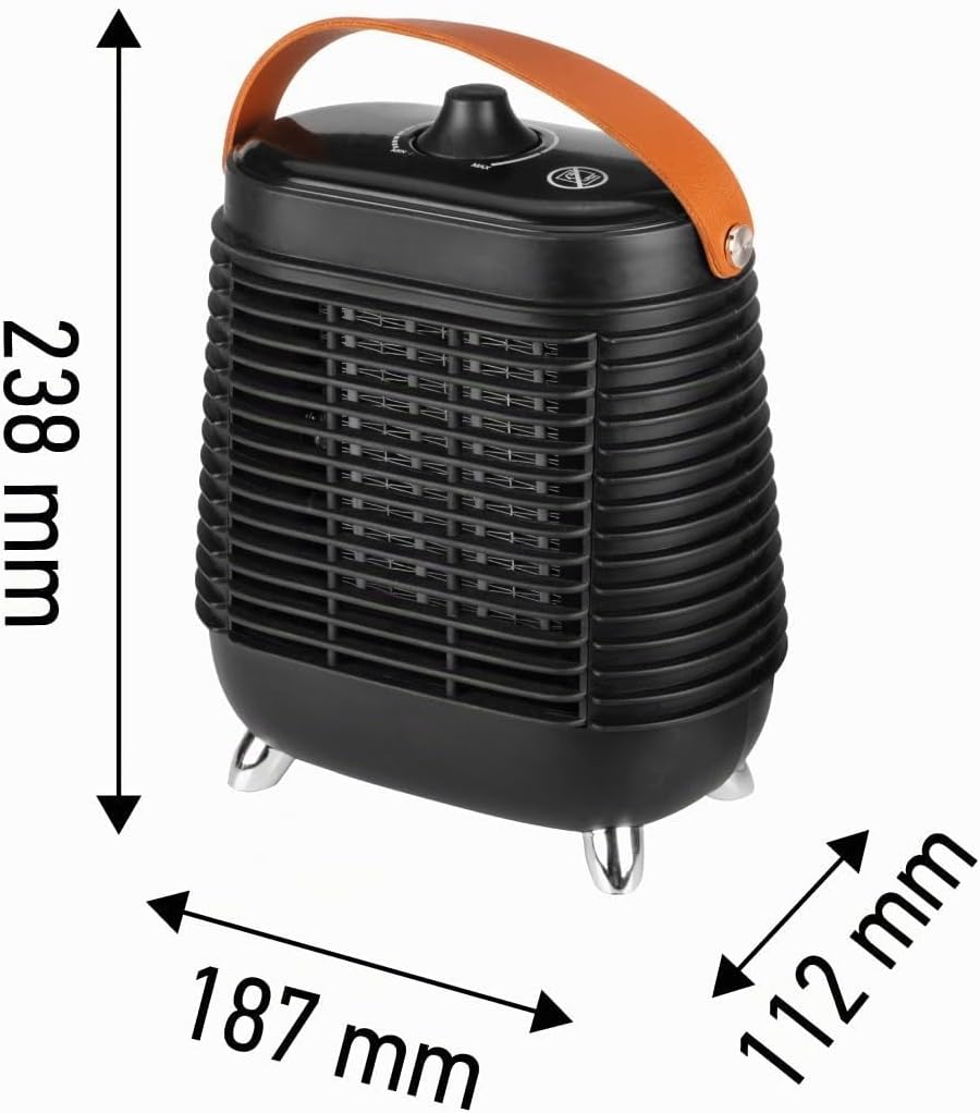 NEO TOOLS Termowentilator 1500W mit PTC Keramikheizelement, freistehend, modernes Design, sicher und