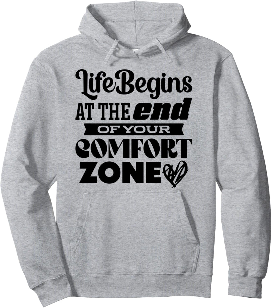 Motivation Entrepreneur Mindset Spruch Komfort Zone Pullover Hoodie