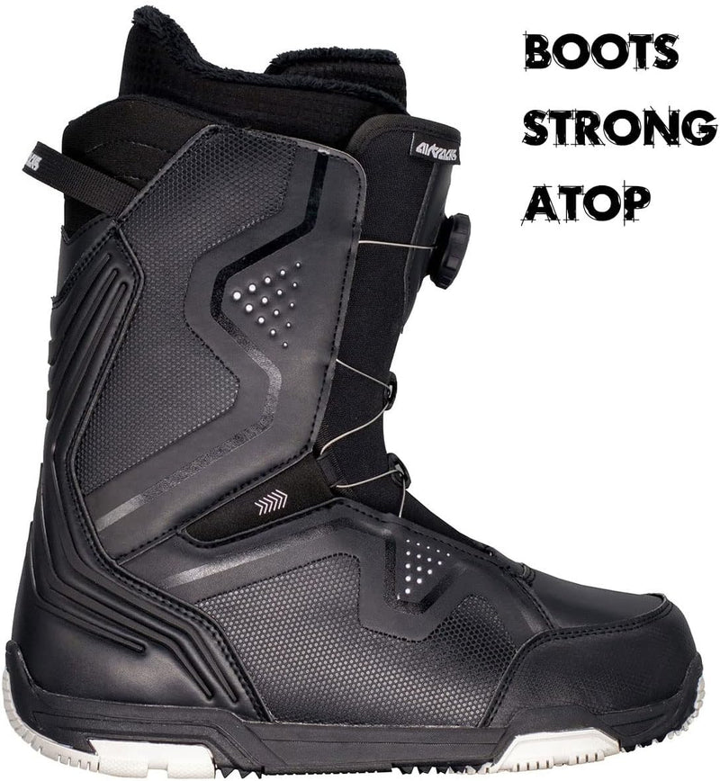 Airtracks Snowboard Set - Eight Snowboard Wide Hybrid Rocker + Bindung Master Fastec + Boots + SB Ba