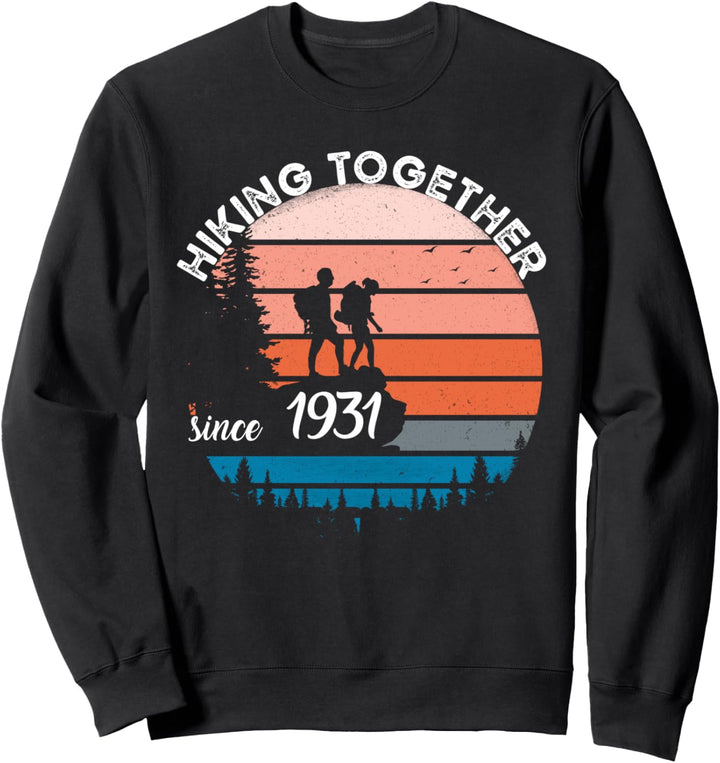 Wandern gemeinsam Partner seit 1920 Adventure Buddies Sweatshirt