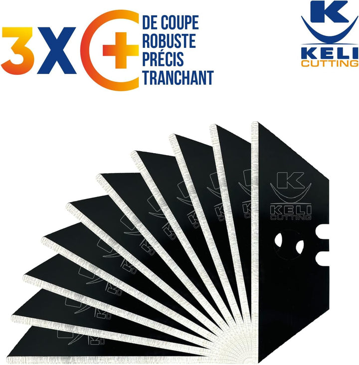 Satz Abbrechklingen BLACK BLADE SK2-3-mal längere Lebensdauer, Lasergravur, Kisten mit 10 Klingen (T
