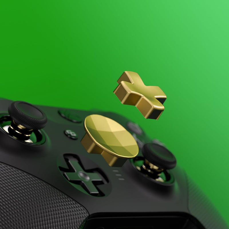 eXtremeRate 13 in 1 Metall Tasten Set für Xbox Elite Series 2 Controller, Megnetic Thumbsticks/D-Pad