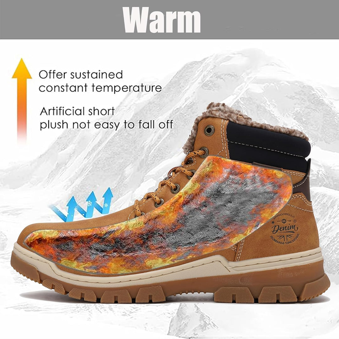 ARRIGO BELLO Winterstiefel Herren Winterschuhe Gefüttert Rutschfeste Warm Stiefel Gemütlich Trekking