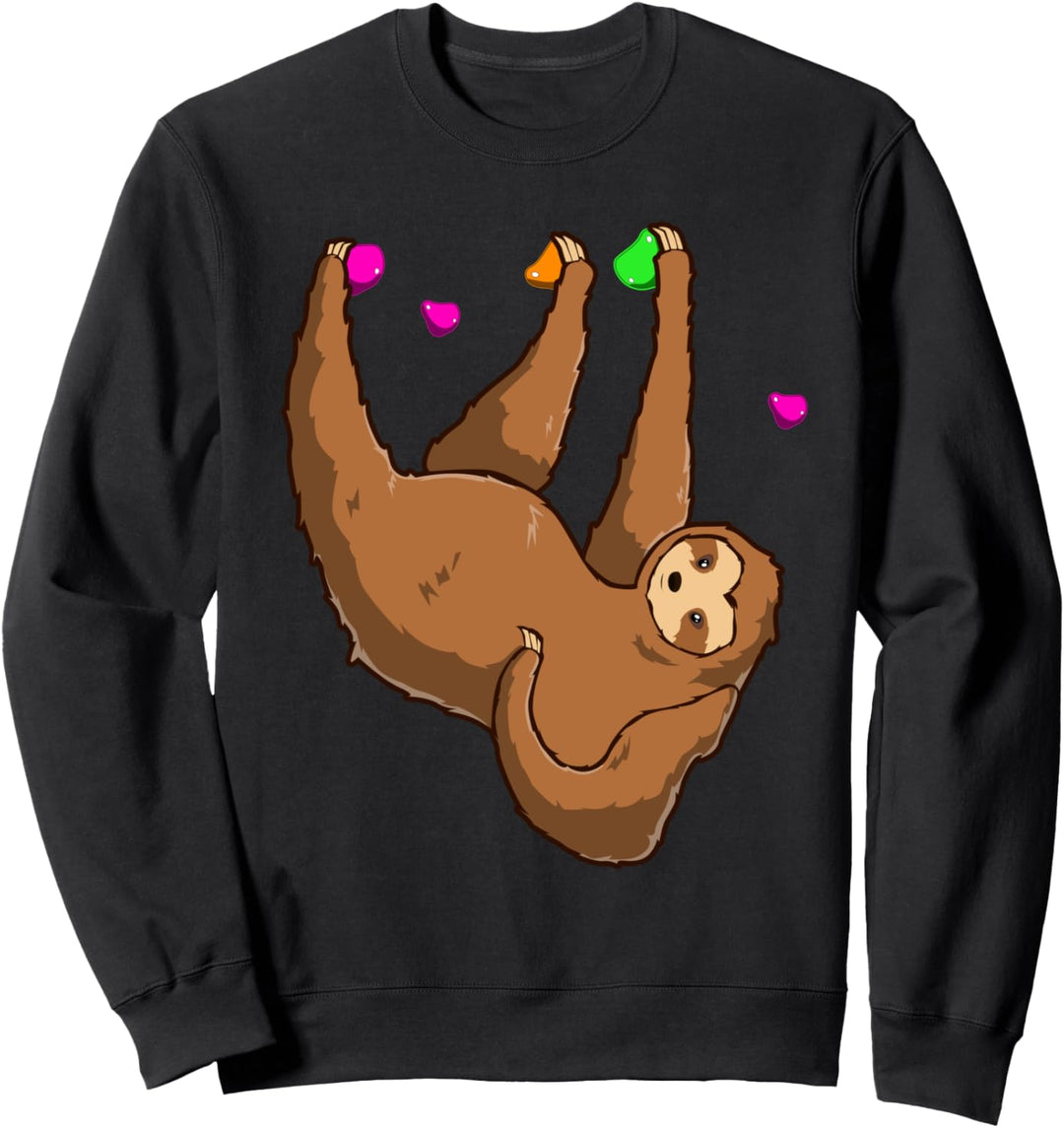 Faultier Klettern Bouldern lustig Sweatshirt