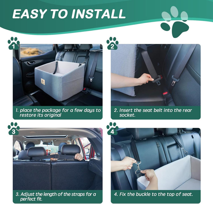 PAWBOSE Car Dog Seat für grosse Hunde, Hund Booster Sitz für Hund unter 55Lbs oder 2 kleine Hunde, e