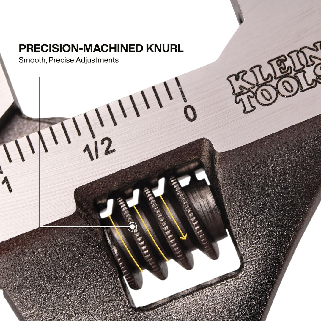 KLEIN TOOLS D507-8 Verstellbarer Schraubenschlüssel, extra Kapazität, geschmiedeter Antriebsschlüsse
