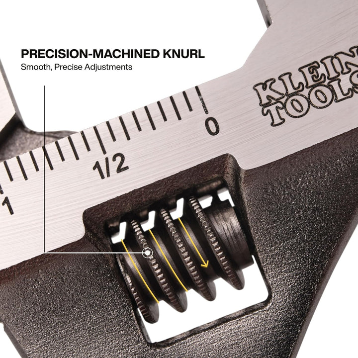 KLEIN TOOLS D507-8 Verstellbarer Schraubenschlüssel, extra Kapazität, geschmiedeter Antriebsschlüsse