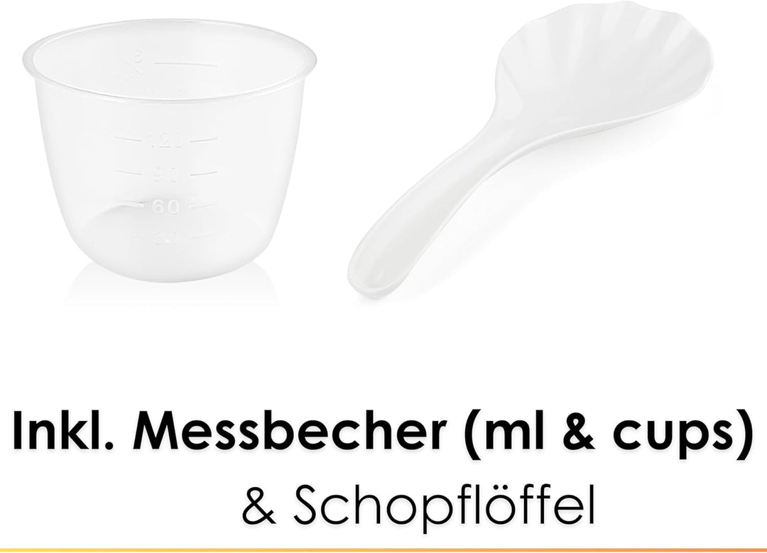 Reiskocher | Multikocher | 1,5 Liter | Dampfkocheinsatz | Reis Kocher | 500 Watt | Aluminium | Autom