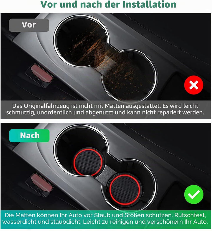 GAFAT Kompatibel mit Renault Arkana 2021 2022 2023 Antirutschmatten, Arkana Gummimatten, Mittelkonso