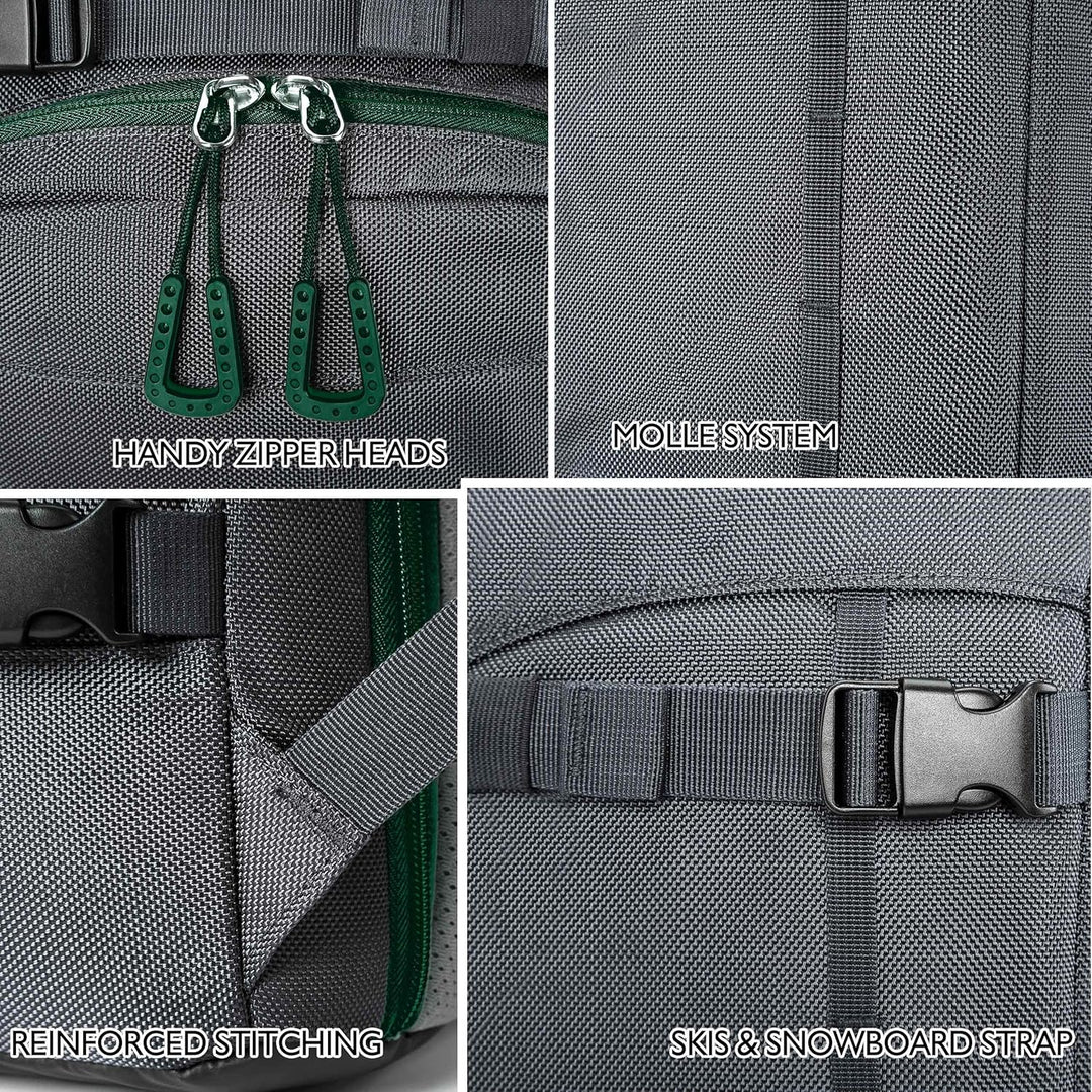 Unigear Skischuhtasche mit Helmfach und Rucksackgurten, Skirucksack Skischuhrucksack mit Helmtasche,