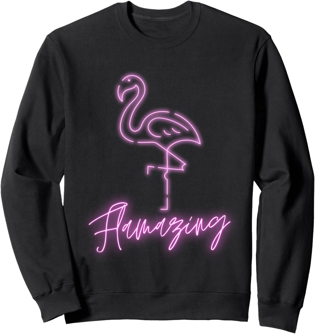 Flamazing Pinker Leuchtender Flamingo Geschenk I'm Flamazing Sweatshirt