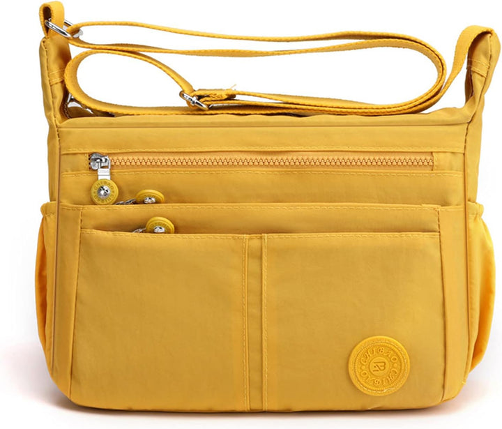 FANDARE Casual Schultertasche Damen Leichte Umhängetasche Wasserdicht Nylon für Sporttasche Arbeitst