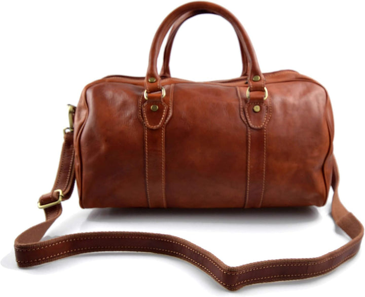 Leder reisetasche manner damen mit griffen schultertasche leder honig tasche made in Italy weekend t