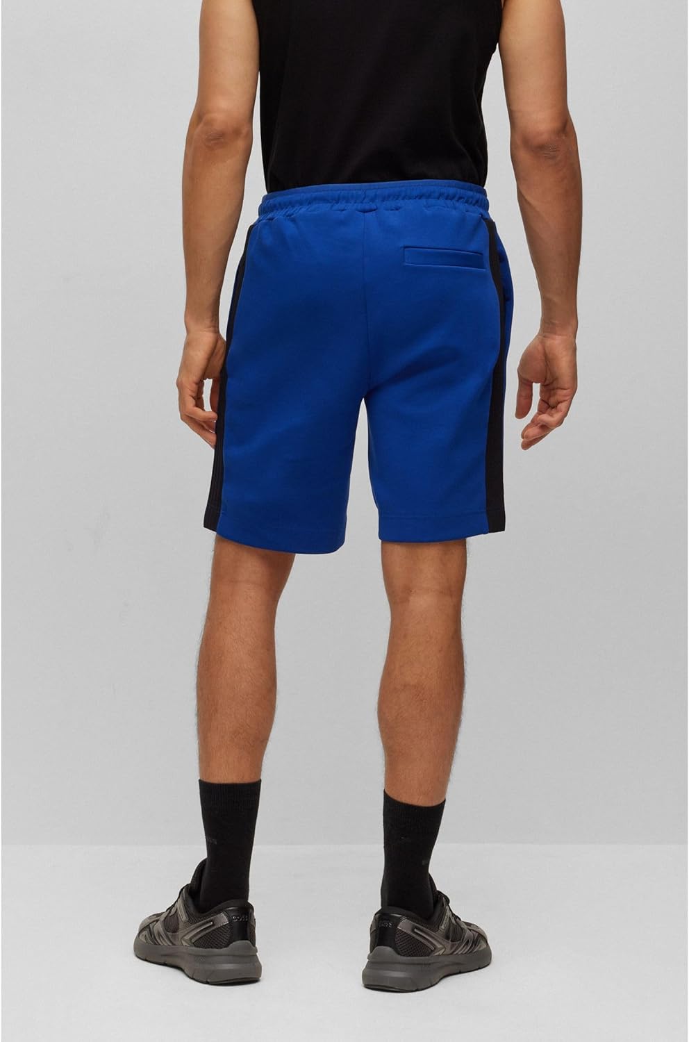 BOSS Herren Headlo 1 Shorts aus elastischem Baumwoll-Mix mit Tape-Details XS Bright Blue438, XS Brig