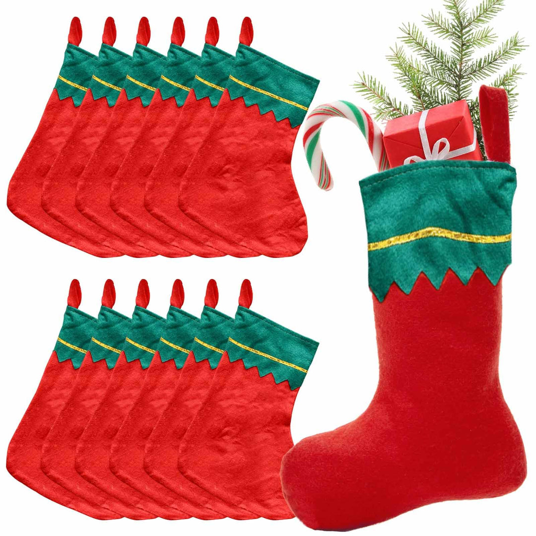 Nikolausstrumpf,Nikolausstiefel Personalisiert,Nikolausstiefel Rot,12 Stück Nikolausstiefel Zum Befü
