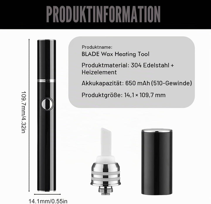 Ceramic Hot Knife, Keramik Heizmesser 510, Elektrisch Dab Werkzeug, Tragbares Heizmesser Wachszubehö
