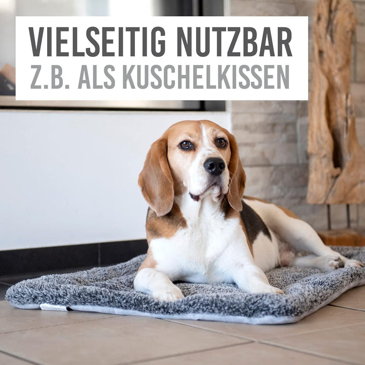 KaraLuna Hundematte 80 x 55 cm für daheim &amp; unterwegs I Waschbar I 3 Grössen erhältlich I Hundedecke