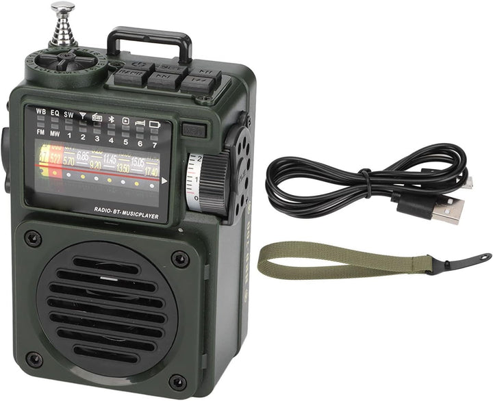 HRD 700 Music Player, Vollband Rundfunkempfangsradio mit Eingebauter 1000 mAh Lithiumbatterie, Bluet