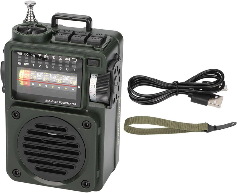 HRD 700 Music Player, Vollband Rundfunkempfangsradio mit Eingebauter 1000 mAh Lithiumbatterie, Bluet