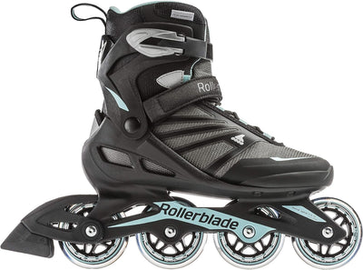 Rollerblade Zetrablade Damen Erwachsene Fitness Inlineskate Schwarz Hellblau Performance Inline Skat