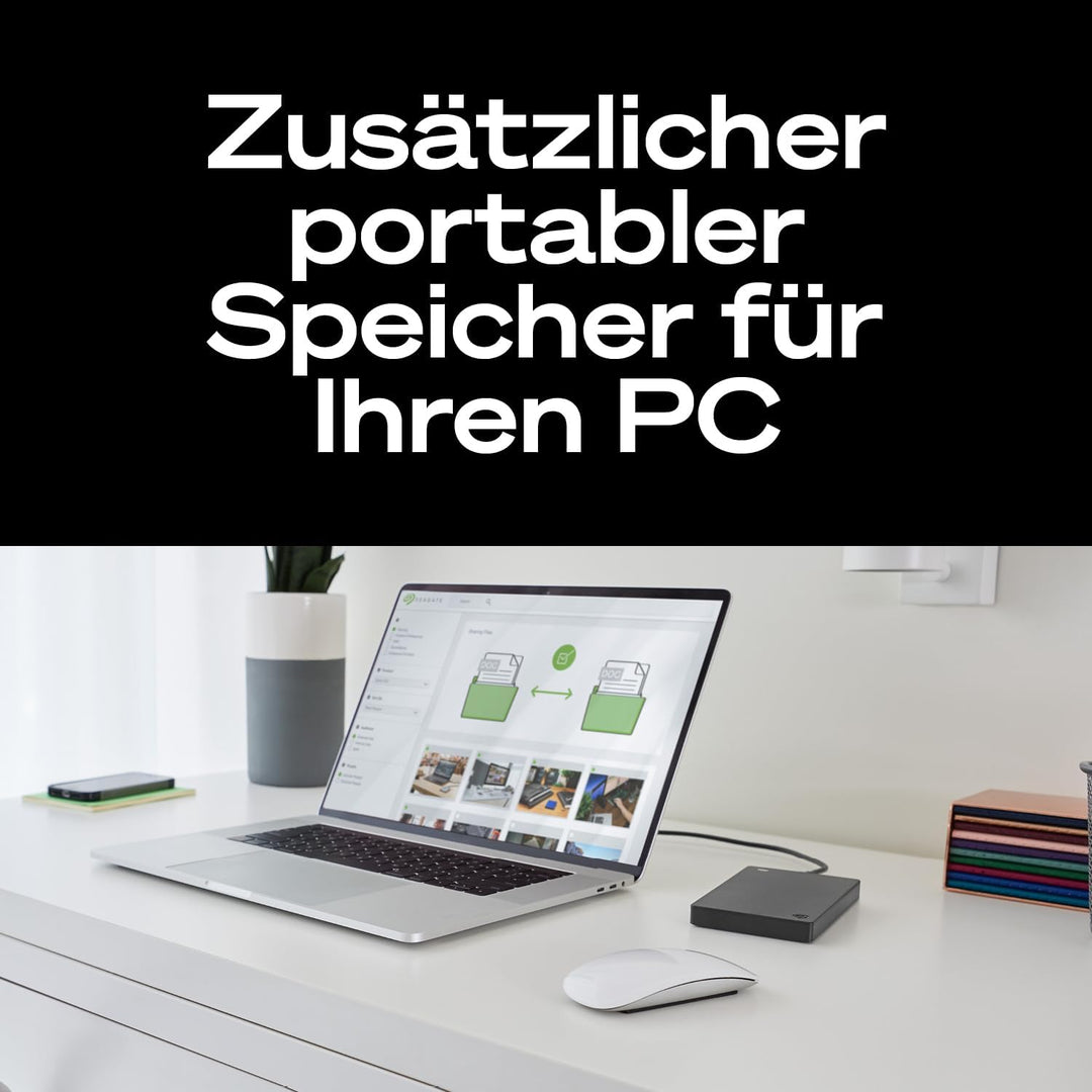 Seagate Expansion 2TB tragbare externe Festplatte, 2.5 Zoll, USB 3.0, inkl. 2 Jahre Datenrettungsdie