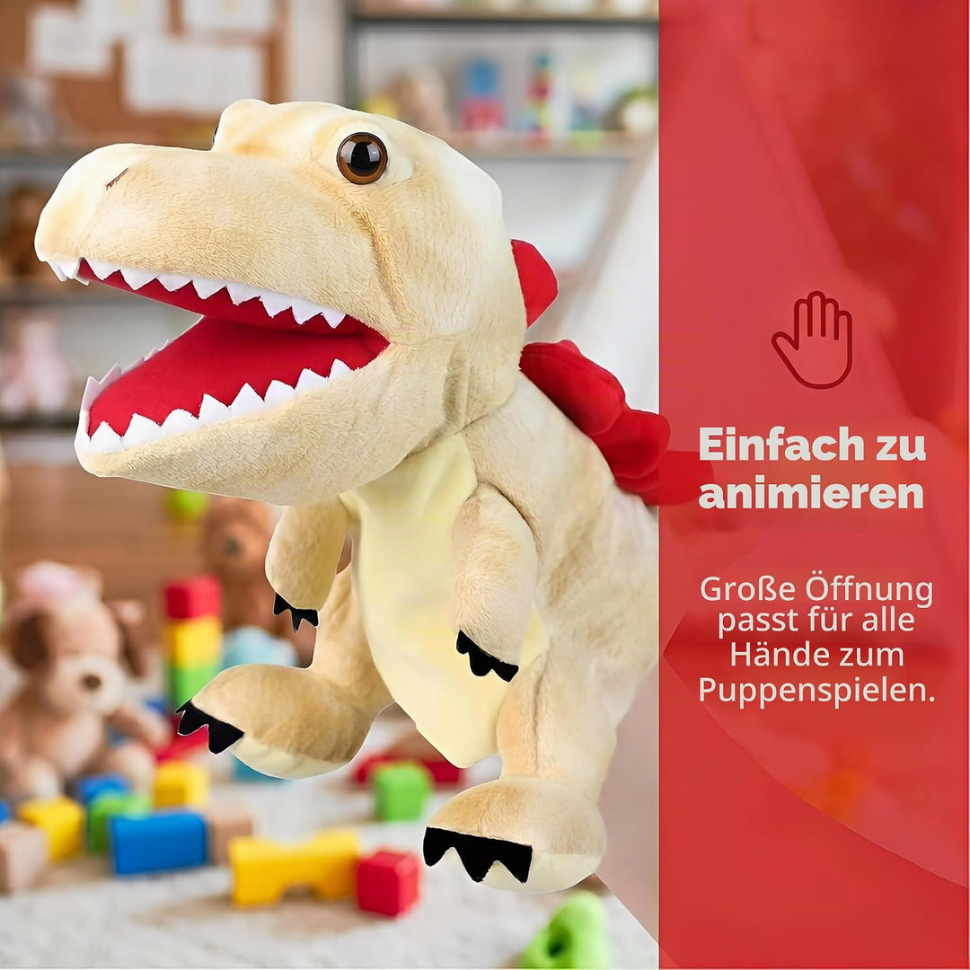 LOMTRATS Dinosaurier-Handpuppen für Kinder, Kleinkind enthält Triceratops und Tyrannosaurus Rex mit