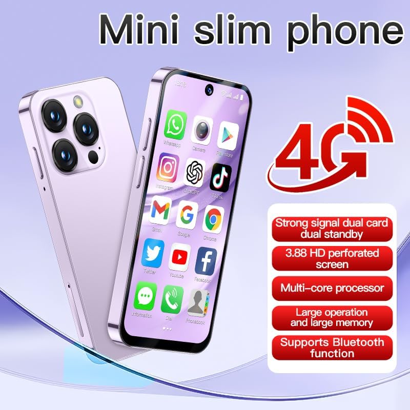 cofcvgs 4G Mini-Smartphone (entsperrt), ideale Wahl für Kinder und Studenten, kleines 3,9-Zoll High-