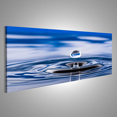 islandburner Bild Bilder auf Leinwand Wassertropfen Wandbild, Poster, Leinwandbild IUP 120x40cm - Pa