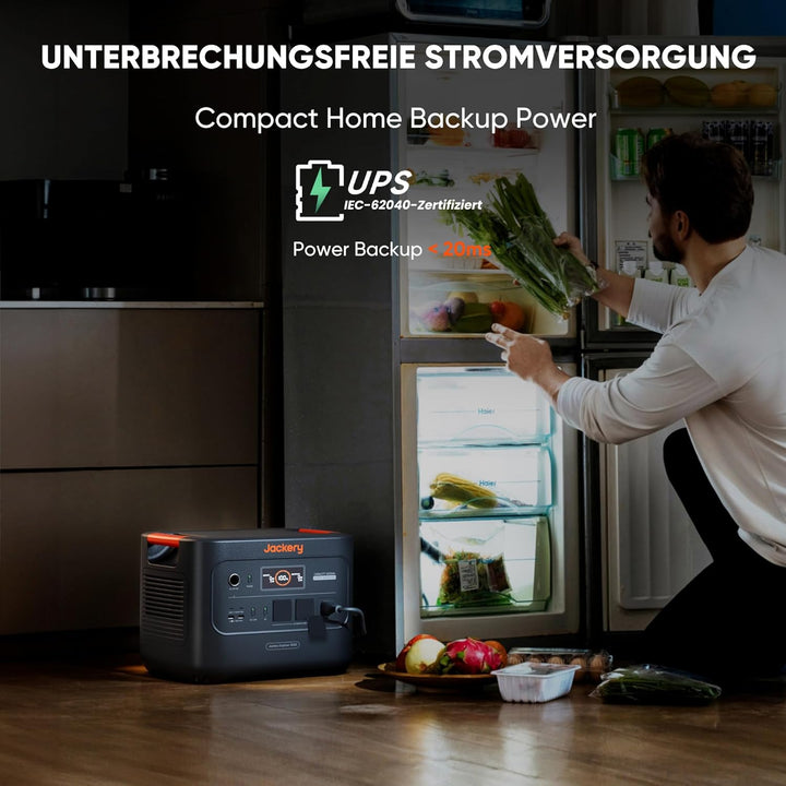 Jackery E3000 V2 3072Wh Powerstation mit 2×200W Solarpanel, 3600W Dauerleistung, 7200W Spitze, LiFeP