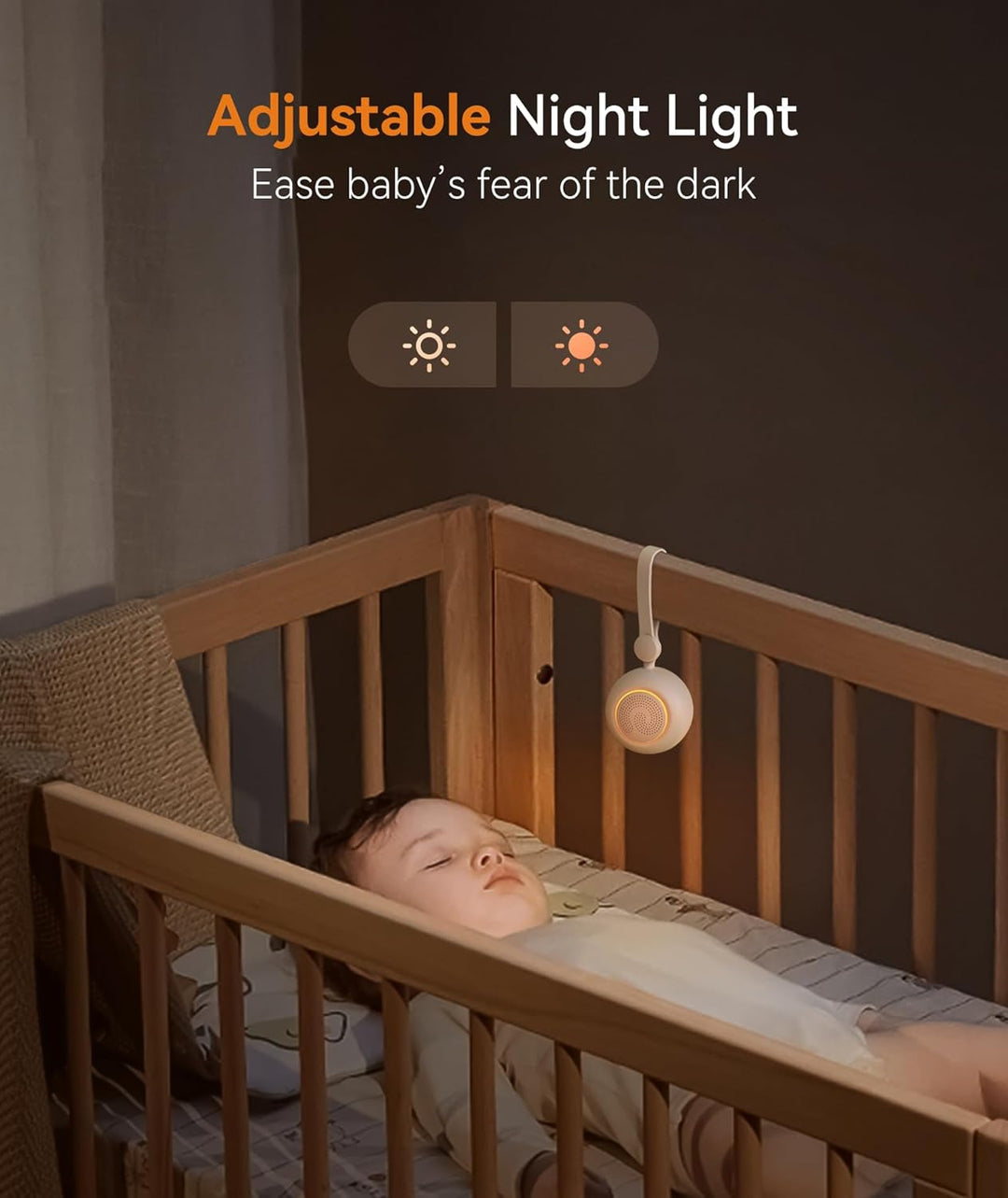 Dreamegg Sleep Lite 1 White Noise Machine Baby - Tragbares Weisses Rauschen Baby mit 19 Klänge, Eins
