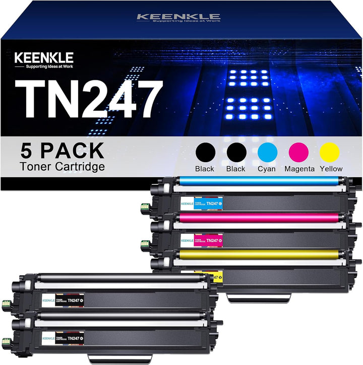 KEENKLE TN-243CMYK TN247 Toner Kompatibel für Brother TN 243CMYK TN243 TN 243 247 MFC-L3750CDW MFC-L