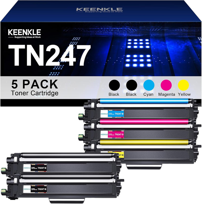 KEENKLE TN-243CMYK TN247 Toner Kompatibel für Brother TN 243CMYK TN243 TN 243 247 MFC-L3750CDW MFC-L