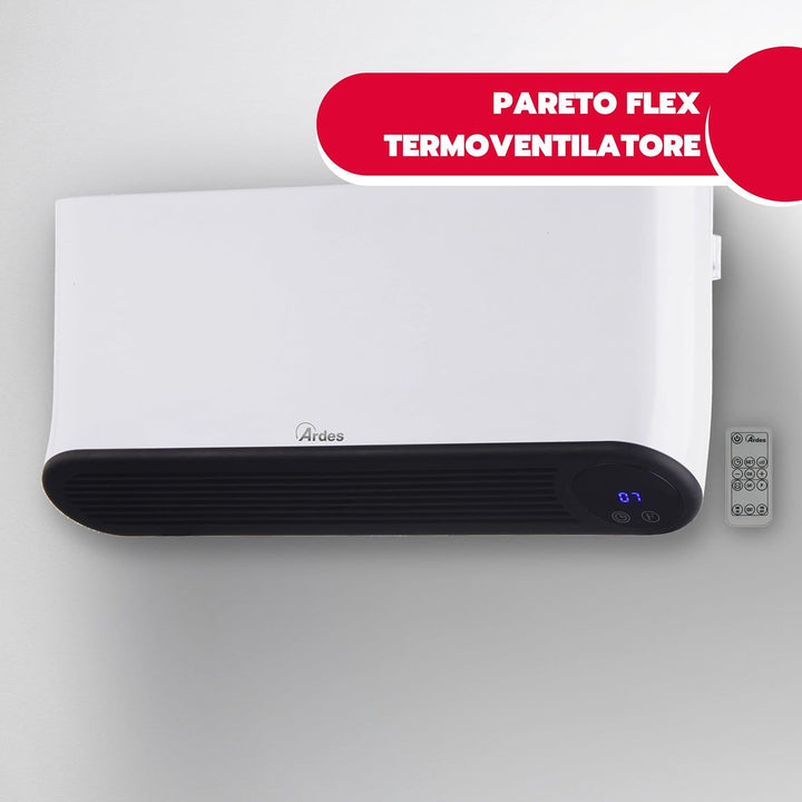 ARDES - AR4W05P PARETO FLEX Keramik-Heizlüfter zur Wandmontage 2000W Waterproof, programmierb. Badez