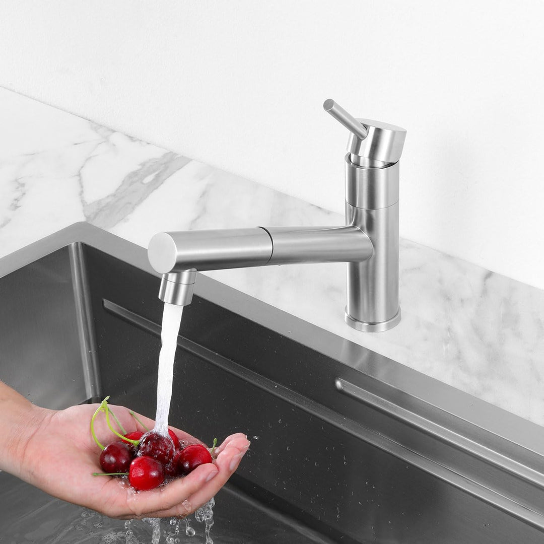 Küchenarmatur Ausziehbar mit 2 Strahlarten, Wasserhahn Küche 150° Drehbar, Einhandmischer Mischbatte