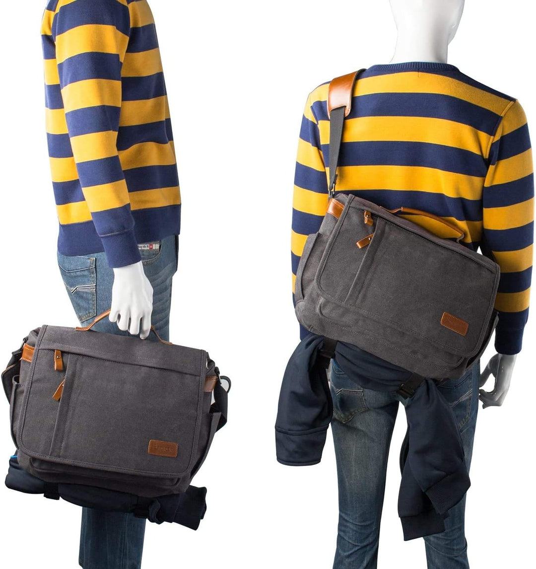 Estarer Umhängetasche 14 Zoll Laptoptasche Messenger Bag für Alltag Sport Reise, S