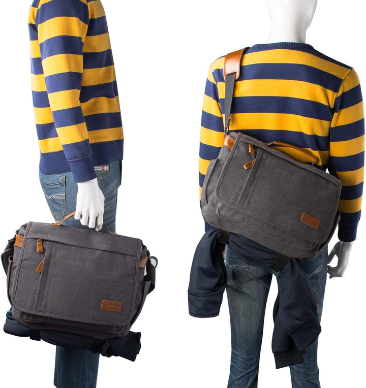 Estarer Umhängetasche 14 Zoll Laptoptasche Messenger Bag für Alltag Sport Reise, S