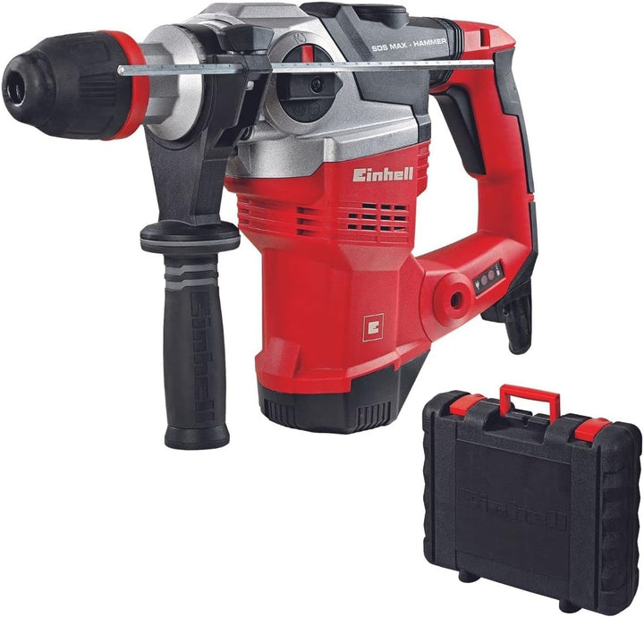 Einhell Bohrhammer TE-RH 38 E (1050 W, 9 J, Bohrleistung Ø 38 mm, SDS-Max-Aufnahme, Metall-Tiefenans