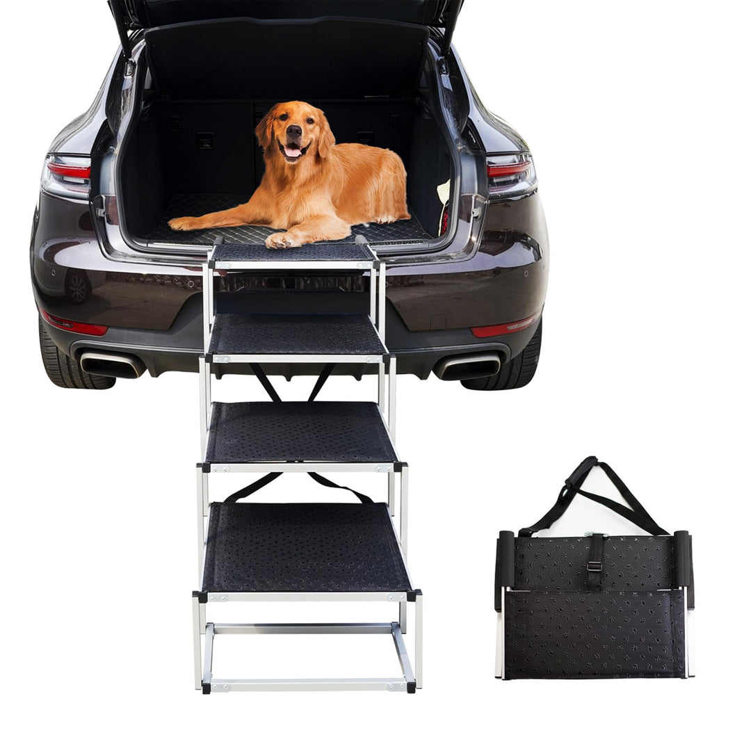 hundetreppe grosse Hunde - Hundetreppe Auto 4 Stufen - Klappbare Aluminium Hundetreppe Ultra-Leicht