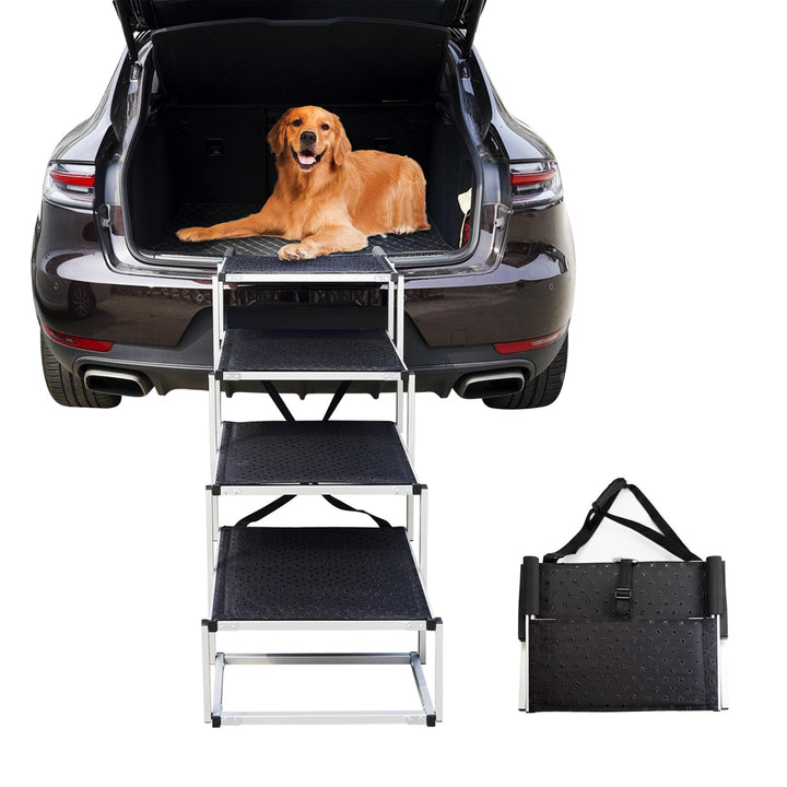 hundetreppe grosse Hunde - Hundetreppe Auto 4 Stufen - Klappbare Aluminium Hundetreppe Ultra-Leicht