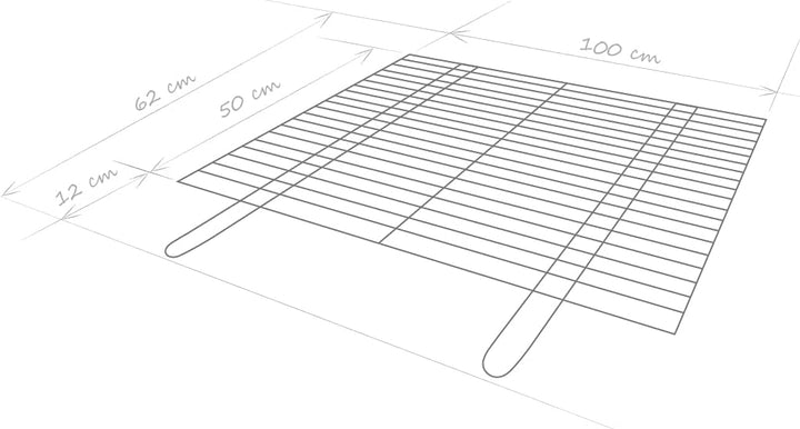 BitWa Robuster Grillrost aus Edelstahl 100x50cm - Rostfreies Grillgitter für Geniesser und Hobbyköch