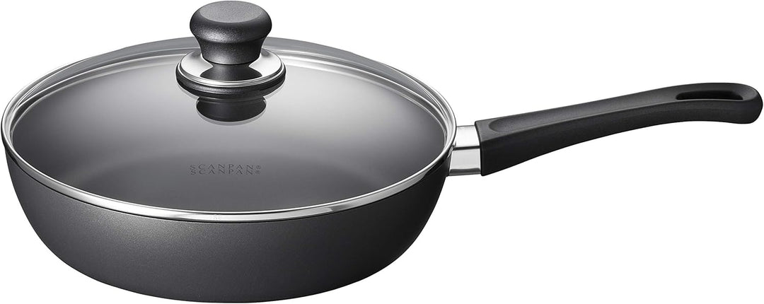 SCANPAN Classic Schmorpfanne mit Deckel 26 cm | Stratanium Antihaftbeschichtung | Pfanne für Ceran-