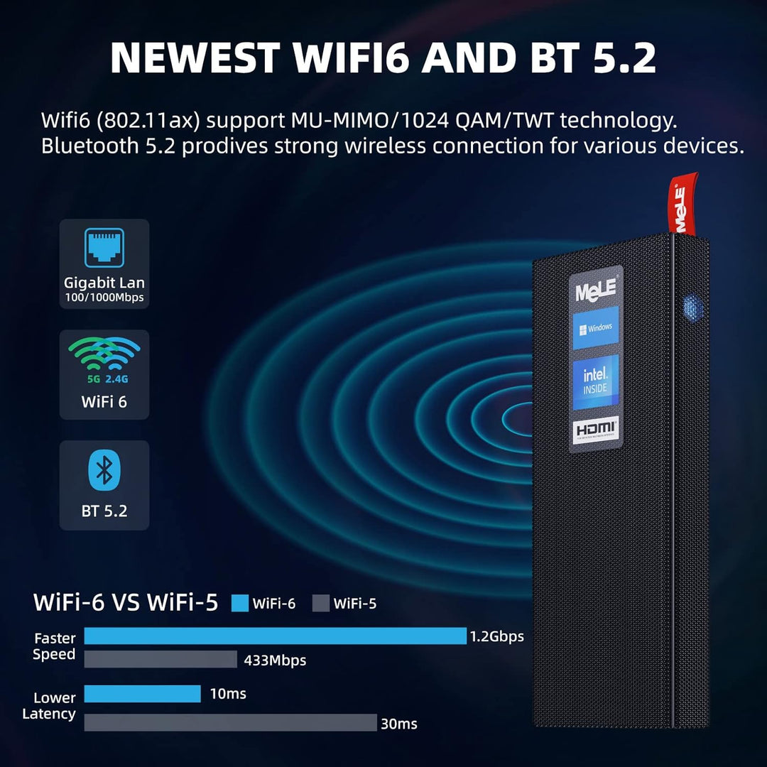 MeLE PCG02 Pro Mini PC Stick Celeron N5105(bis zu 2.9GHz) 8GB 256GB Micro Computer Lüfterloser Klein
