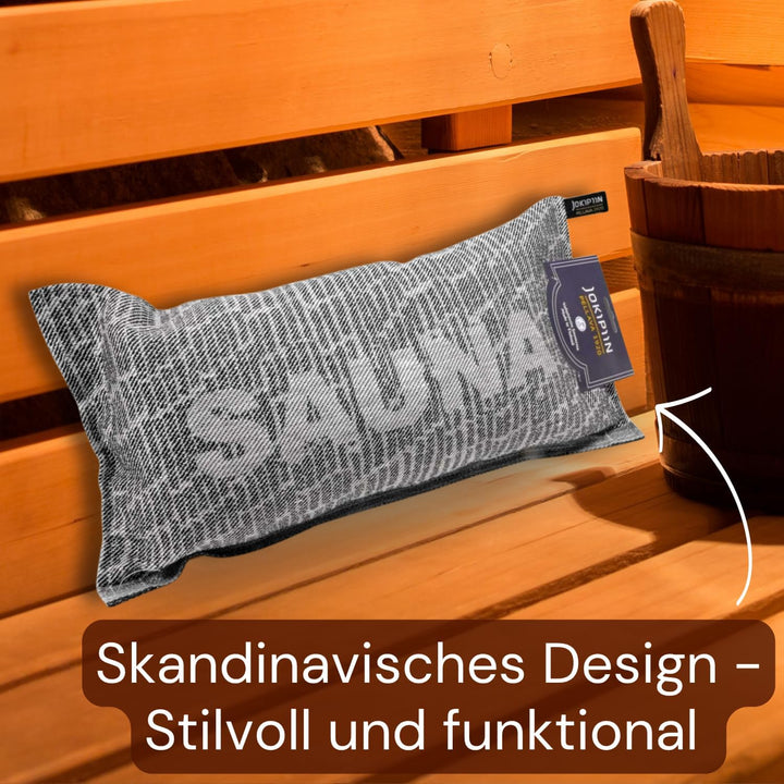 Jokipiin Premium Saunakissen 40 x 22 cm | 100% Made in Finland | ReisekissenLeinen Baumwolle