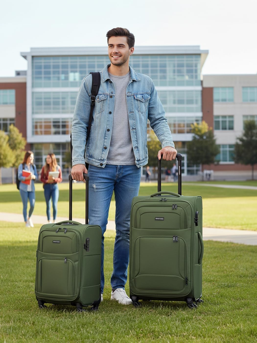 Smartbox Weichgepäck Check-in Koffer für Damen &amp; Herren | Mittelgrosser Trolley 41 x 27 x 67 cm | 4